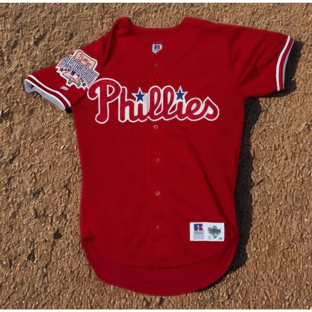 Philadelphia Phillies 1996 All Star Game BP Jersey Russell Athletic USA Sz 40 M - Picture 2 of 16